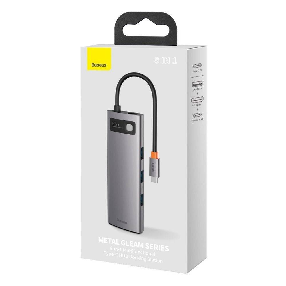 Baseus Metal Gleam 8-in-1 hub PD charging port