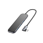 Baseus multi-functional hub Type-C to 3x USB3.0 HDMI 4K PD deep grey front view Kuwait