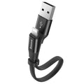 Baseus Nimble compact Lightning cable black front view short design
