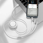 Baseus 3-in-1 retractable cable all three connectors extended