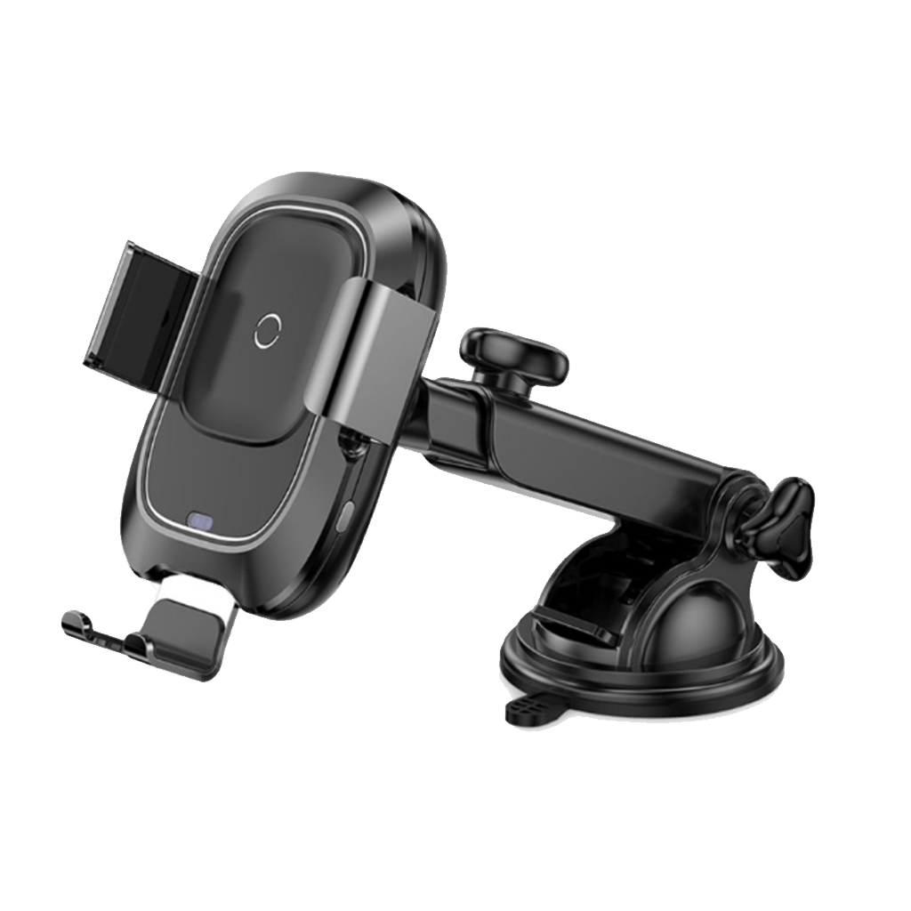Baseus smart wireless car charger suction cup mount on windshield