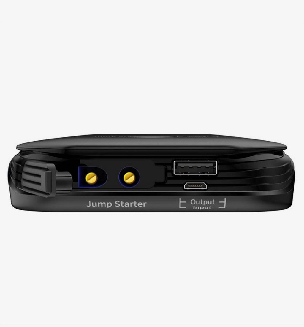 Baseus car jump starter USB ports and display panel