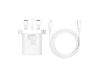 Baseus Super Si Quick Charger 20W UK with Type-C to Lightning Cable 1M White