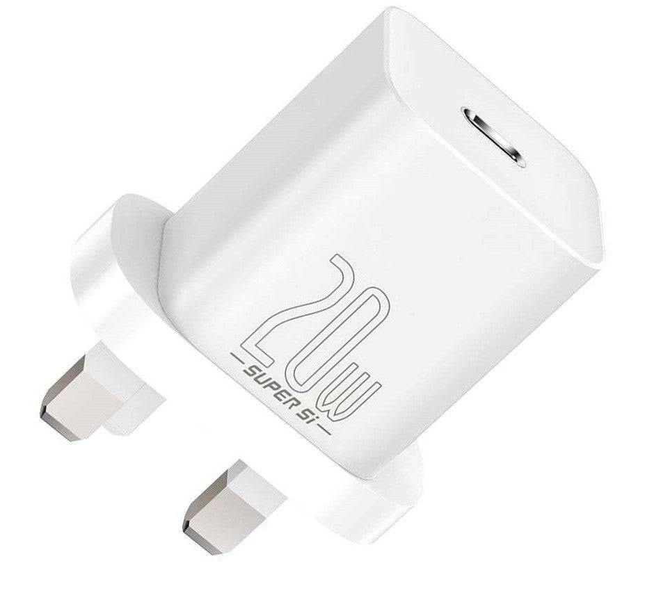 Baseus Super Si 20W UK charger GaN compact design detail