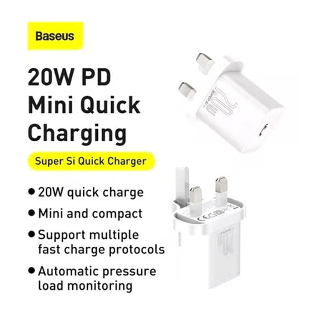 Baseus Super Si 20W charger fast charging animation