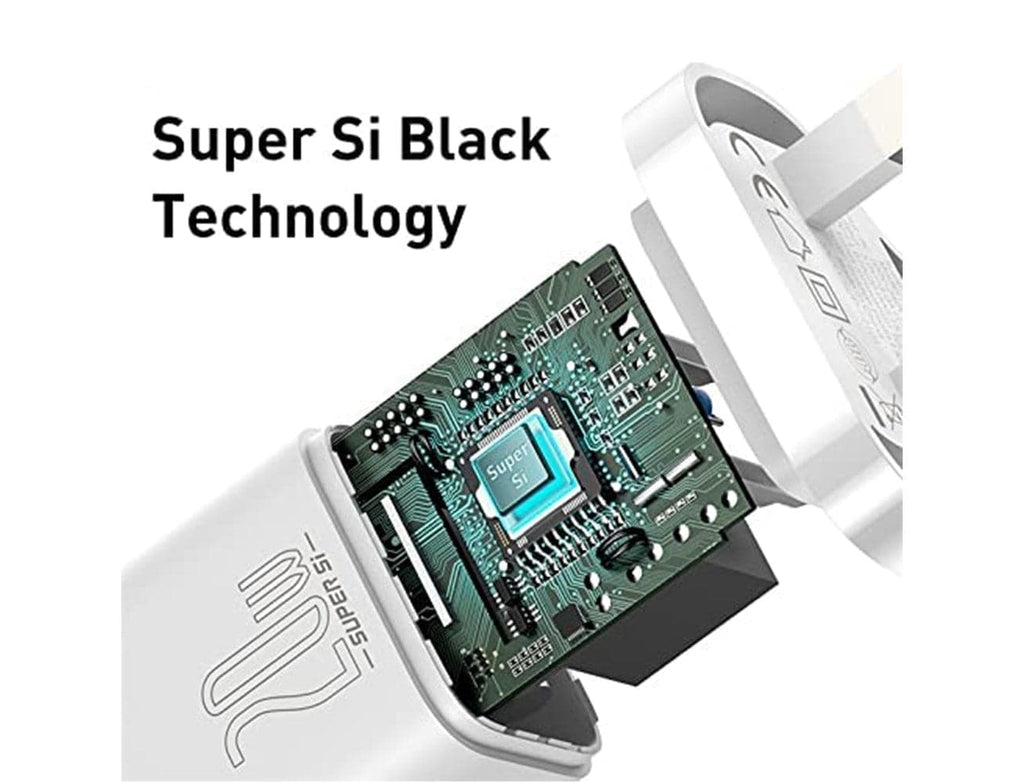 Baseus Super Si 20W UK charger set packaging Kuwait