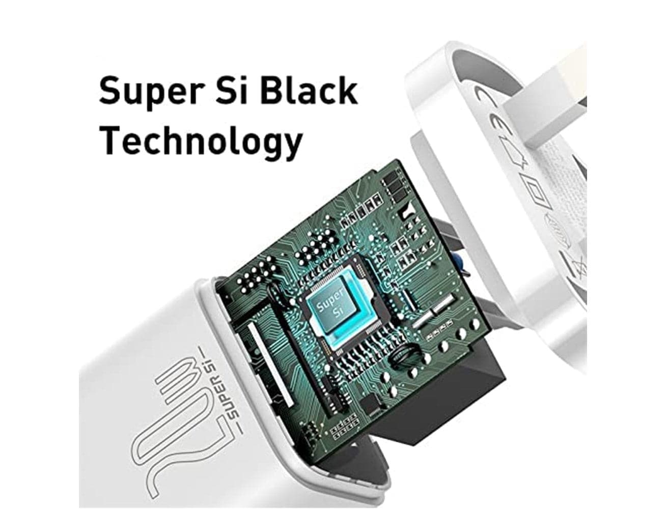 Baseus Super Si 20W UK charger set packaging Kuwait