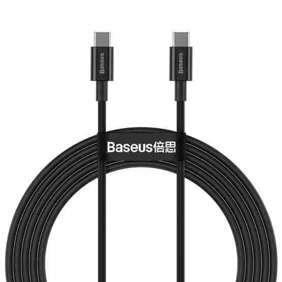 Baseus 100W USB-C to USB-C cable 2 meters black front view