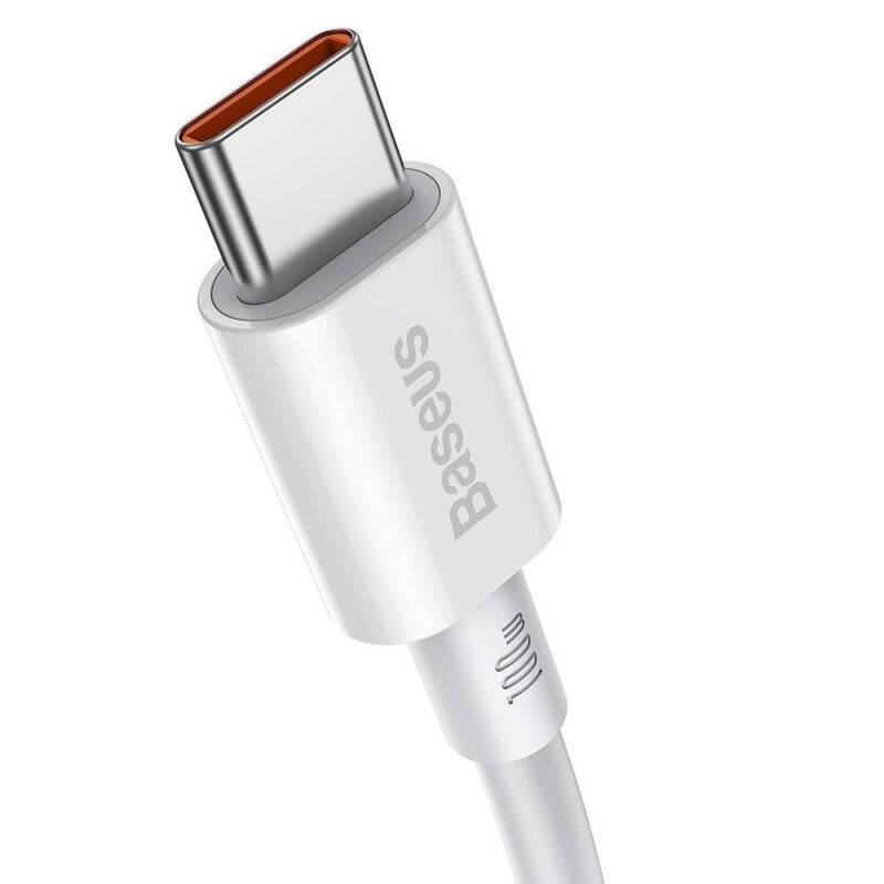 Baseus 100W USB-C to USB-C 2 meter white cable Kuwait packaging