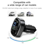 Baseus car FM transmitter plugged into car 12V port