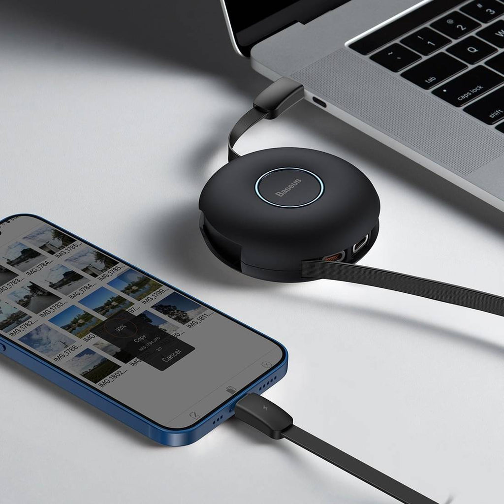 Baseus Zinc magnetic cable connectors Micro USB Lightning USB-C close up