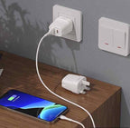 Hoco C85B charger USB-C and USB-A ports detail