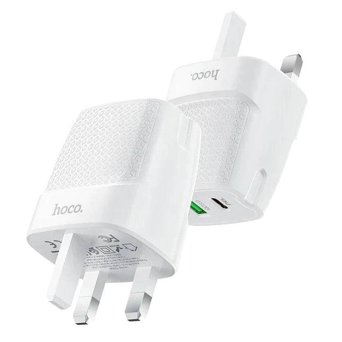 Hoco C85B UK plug charger side profile