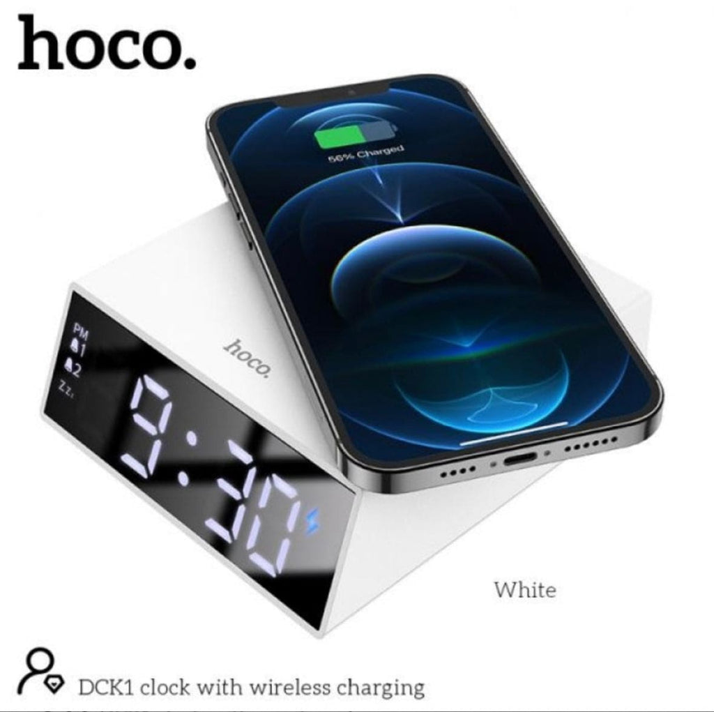 Hoco DCK1 wireless charging clock 10W front view Kuwait
