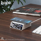 Hoco DCK1 wireless charging clock LED display detail