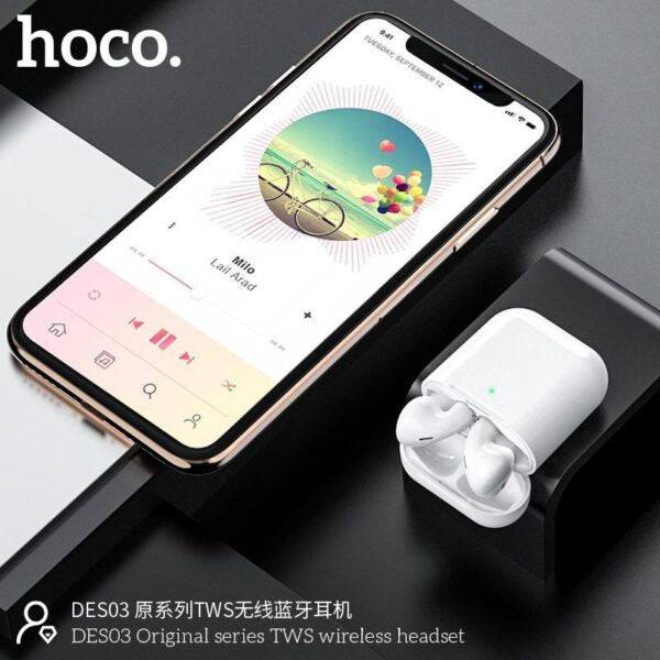 Hoco DES03 Bluetooth TWS earbuds packaging