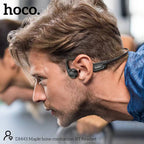 Hoco DM43 bone conduction headset open-ear design detail
