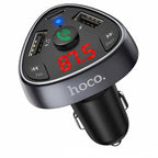 Hoco E51 car charger Bluetooth FM transmitter USB-C 18W front view Kuwait