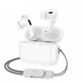 Hoco EW49 true wireless earphones with lanyard and charging case front view Kuwait