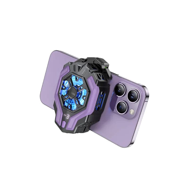Hoco GM26 phone cooler attached to smartphone gaming