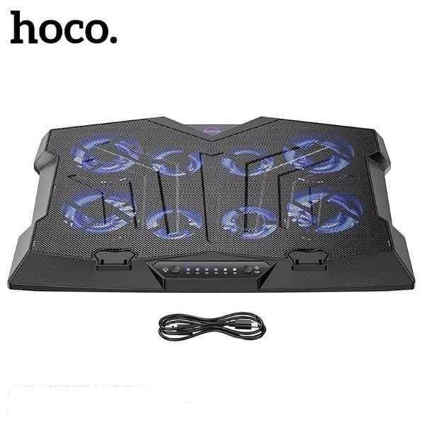 Hoco GM27 laptop cooling stand with fan front view Kuwait