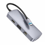 Hoco HB33 10-in-1 USB-C hub front view showing all ports Kuwait