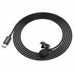 Hoco L14 Type-C microphone clipped to shirt