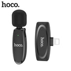 Hoco L15 lavalier wireless digital microphone for iPhone front view Kuwait