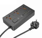 Hoco Mobax DC15 2-in-1 multi socket PD20W charger extension front view Kuwait