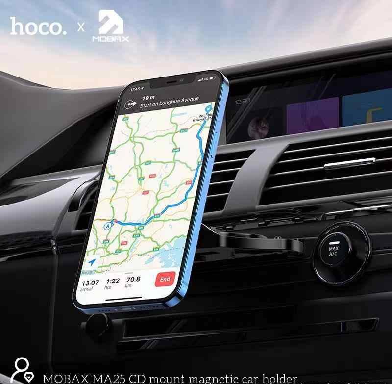 Hoco MA25 magnetic car holder mounted in CD slot