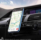 Hoco MA25 magnetic car holder mounted in CD slot