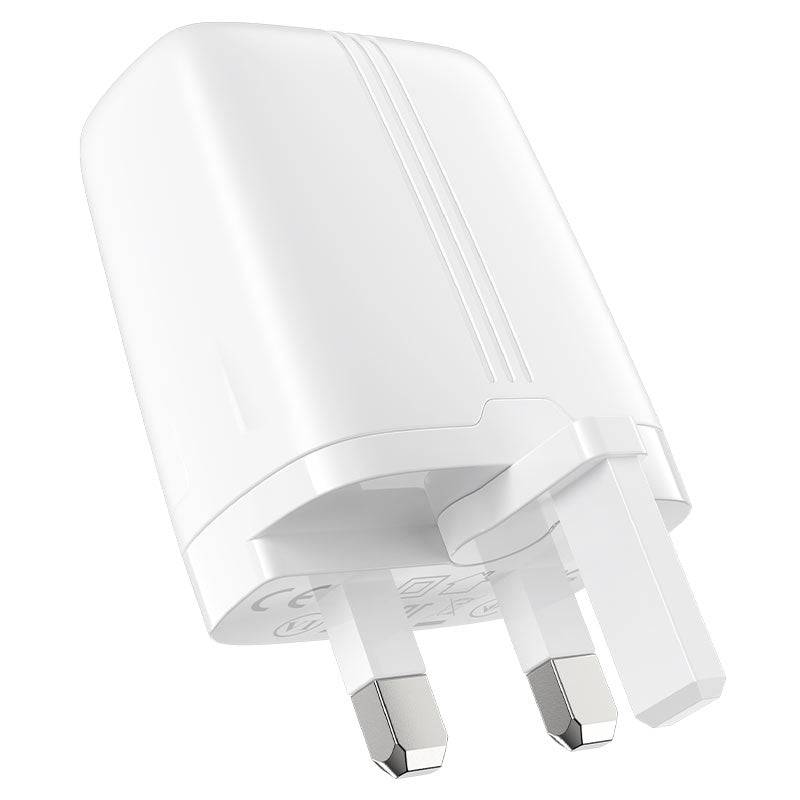Hoco NK2 wall charger dual USB-A ports detail