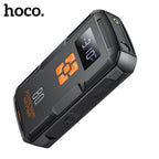 Hoco QS2 jump starter inflating a tyre