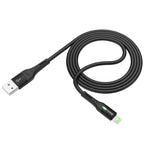 Hoco S24 Lightning cable metallic connector close up