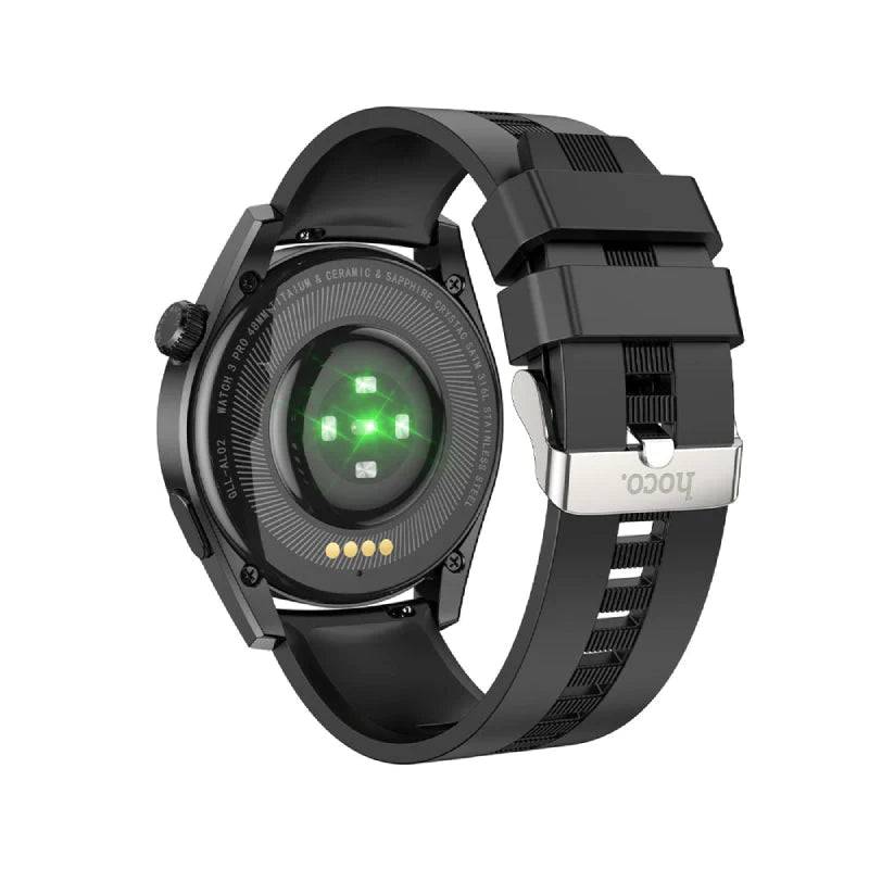 Hoco Y9 smartwatch side profile with button
