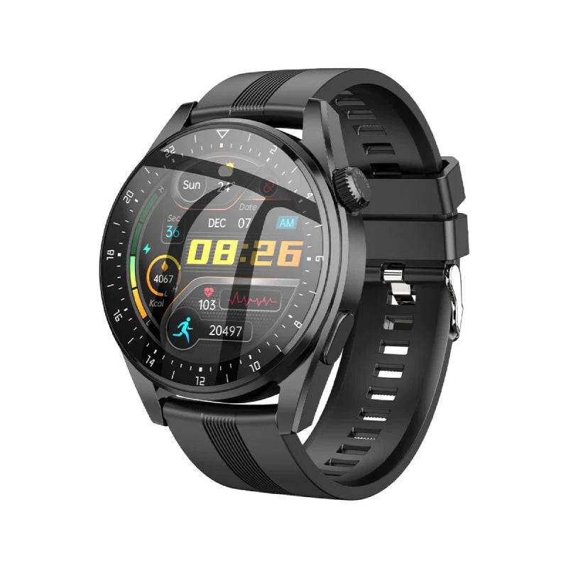 Hoco Y9 smart sports watch call version black front view Kuwait