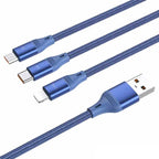 Hoco U104 3-in-1 charging cable 6A front view Kuwait
