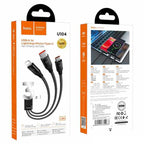 Hoco U104 braided cable charging multiple devices