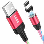 Hoco U90 magnetic USB to Lightning cable front view Kuwait