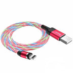 Hoco U90 magnetic cable connected to iPhone