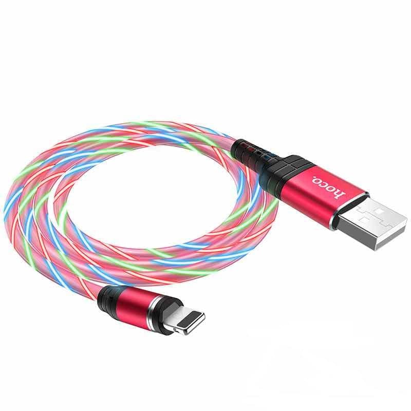 Hoco U90 magnetic cable connected to iPhone