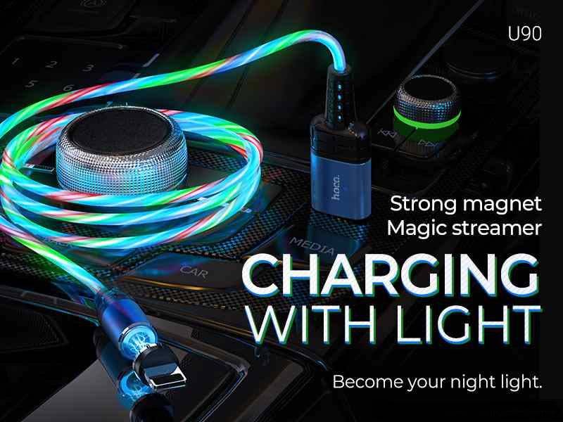 Hoco U90 magnetic USB to Lightning cable packaging