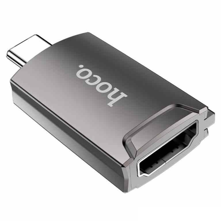 Hoco UA19 USB-C to HDMI adapter 4K front view Kuwait