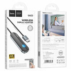 Hoco UA23 HD wireless screen projector packaging and setup