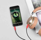 Hoco UPA12 AUX cable inline microphone button detail
