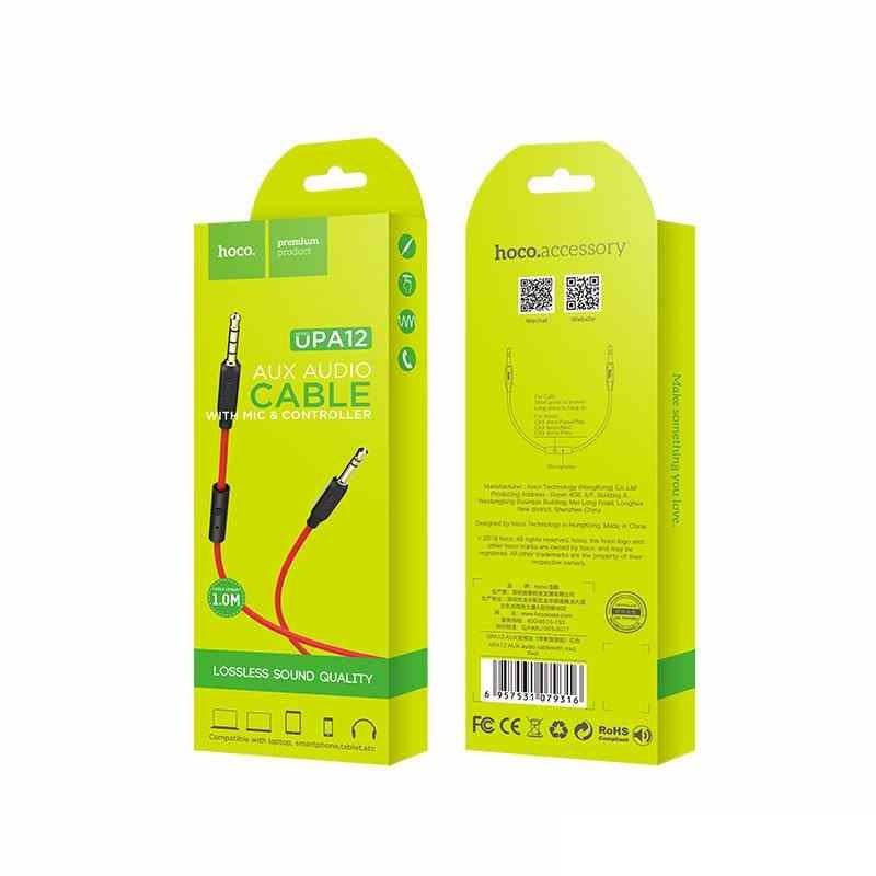 Hoco UPA12 3.5mm audio cable packaging and connector detail