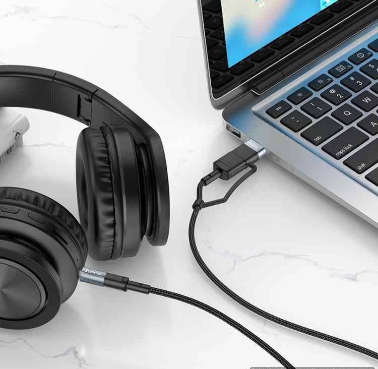 Hoco UPA23 audio cable USB-C and USB-A connector ends