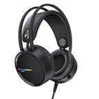 Hoco W100 gaming headset with RGB lighting front view Kuwait