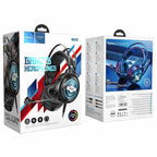 Hoco W101 gaming headphones worn side view