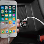 Hoco Z26 dual USB car charger plugged into vehicle port
